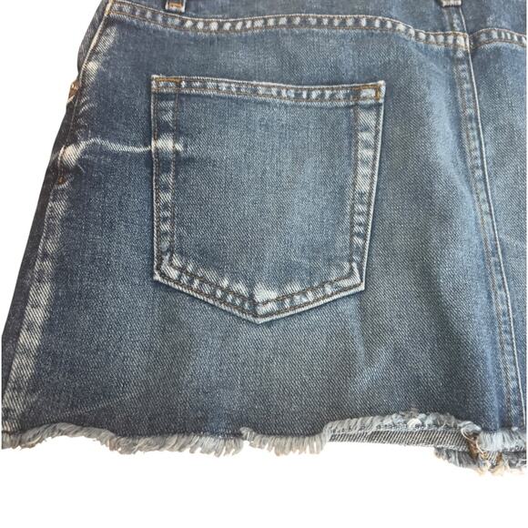 EB Denim Blue Jean Micro Mini Skirt L - Picture 4 of 8